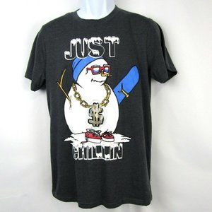 Men's Just Chillin Light Up Christmas Snowman Holiday T-Shirt Seven Oaks Med